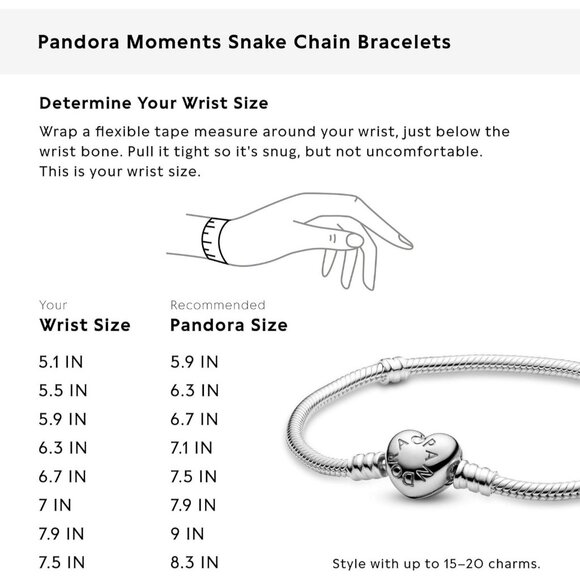 Heart Clasp Snake Sterling Silver Chain Bracelet with Gift Box - Picture 8 of 9